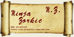 Minja Zorkić vizit kartica